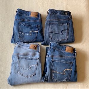 Bundle: 4 Pairs of American Eagle 6 Long Jeggings!